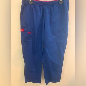 Women’s Large Petite Dickies dark blue scrub pants.